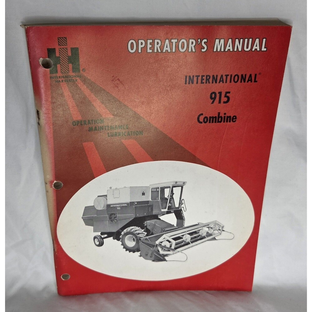 Vtg 1973 International Harvester IH 915 Combine Operators Manual